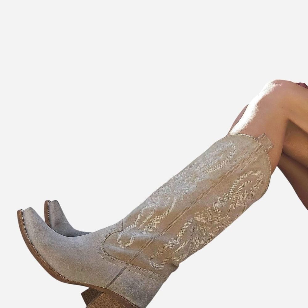 Jeffrey Campbell Tan Suede Western Boots - Picture 9 of 9